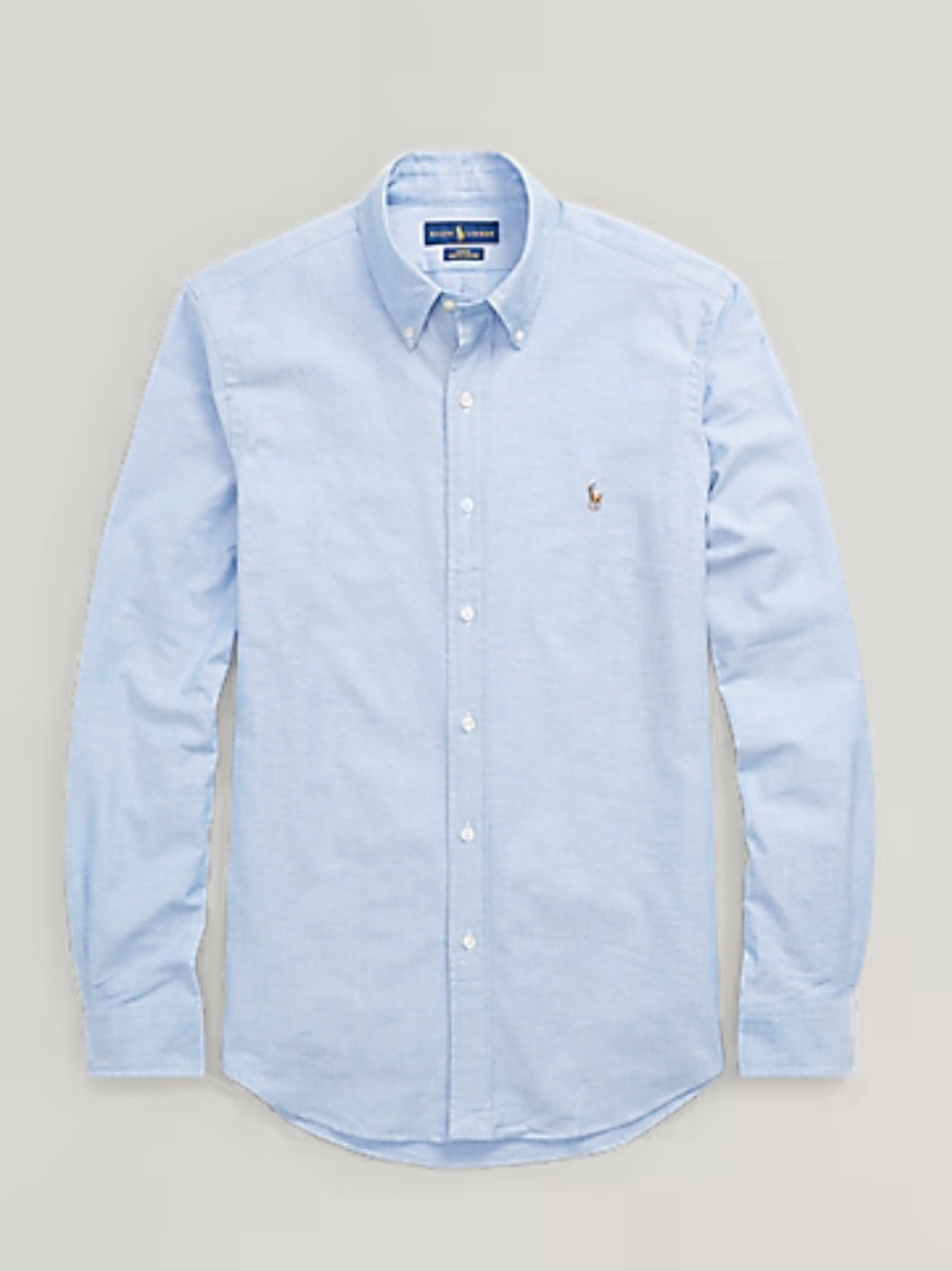 Polo Ralph Lauren Slim Fit Stretch Oxford Shirt in Light Blue Size Large
